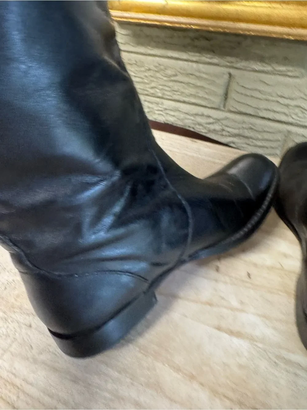 Coach Cheyenne black leather over the knee boots size 6.5